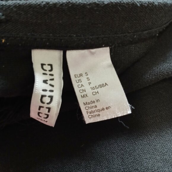 H&M Divided Distressed Tunic Top Body Suit Women's Small Black Grunge Punk Style - Picture 5 of 6